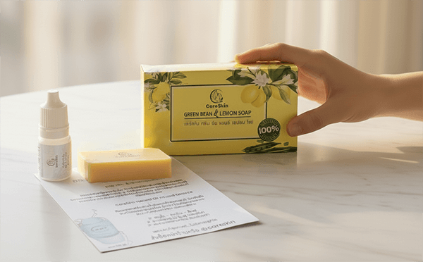 แกะกล่องรีวิว สบู่ลดกลิ่นแก่ สบูน้ำมันมะพร้าวโปรตีนถั่วเขียวมะนาว